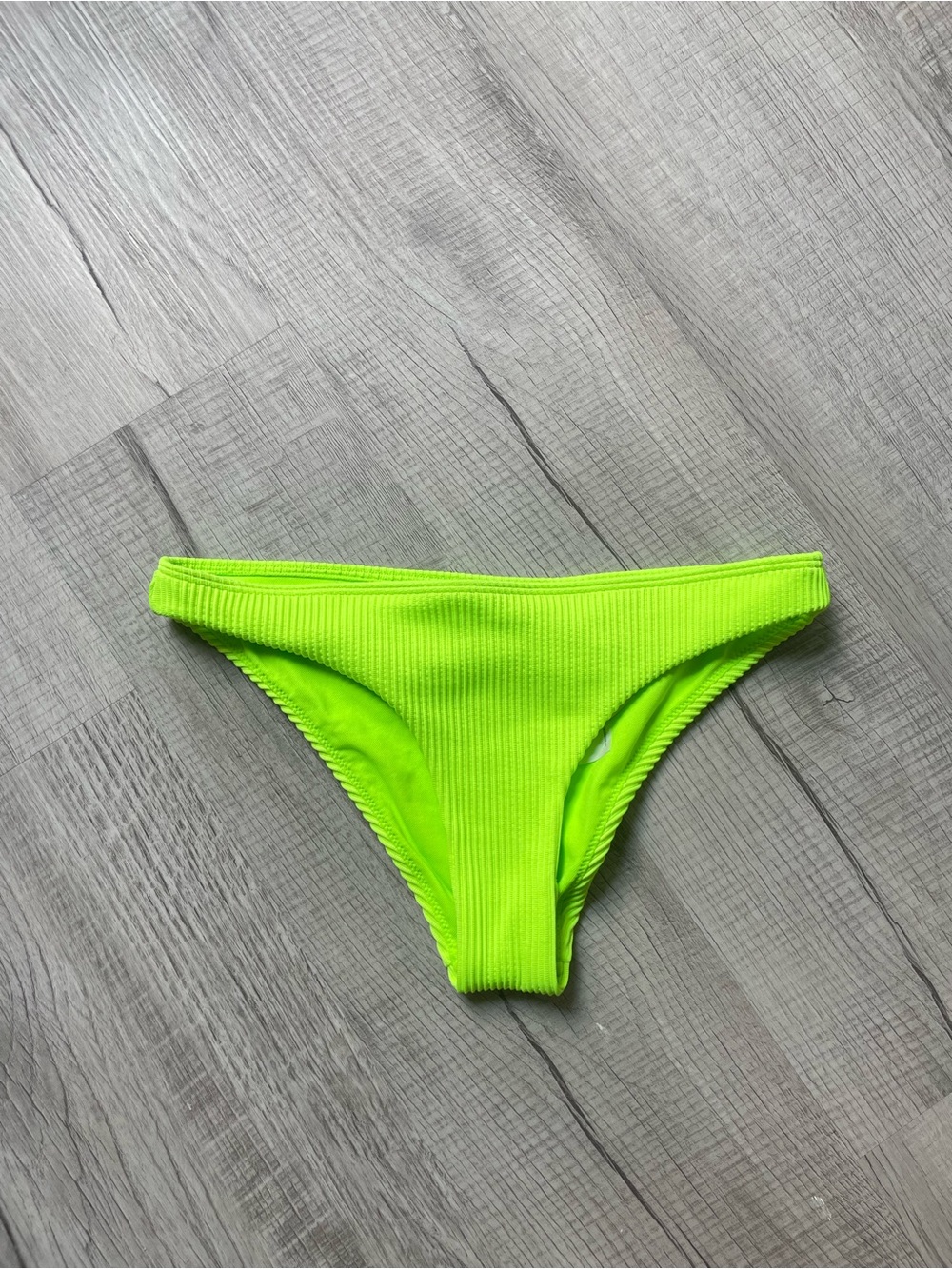 Hollister Neon Lime Ribbed Swim Bottom